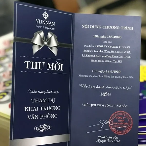 In Thiệp Mời, Thư Mời Sự Kiện