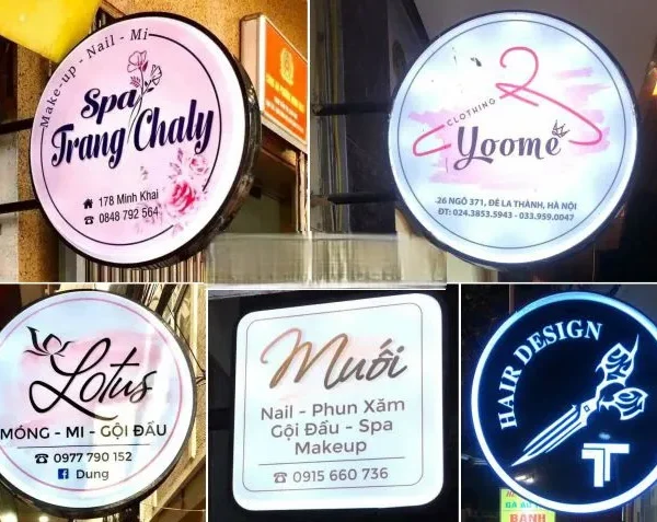 Hộp đèn Mica hút nổi - Chất liệu Acrylic trong suốt hai mặt Bảng giá làm biển vẫy mica tại Quảng Cáo 24H