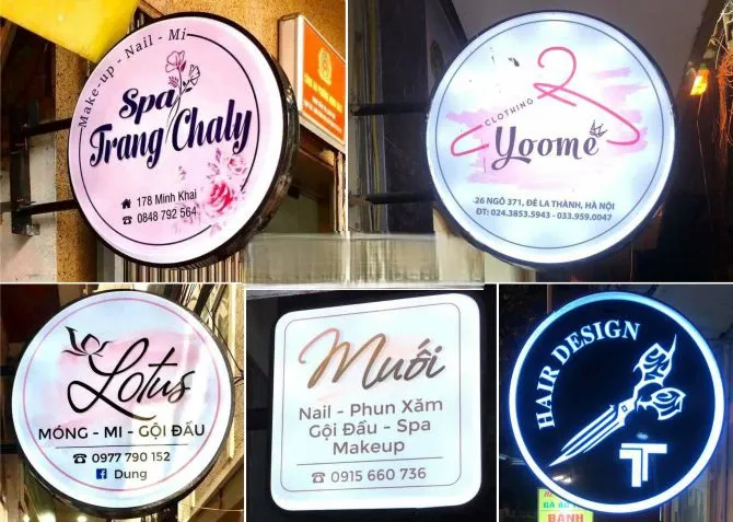 Hộp đèn Mica hút nổi - Chất liệu Acrylic trong suốt hai mặt Bảng giá làm biển vẫy mica tại Quảng Cáo 24H