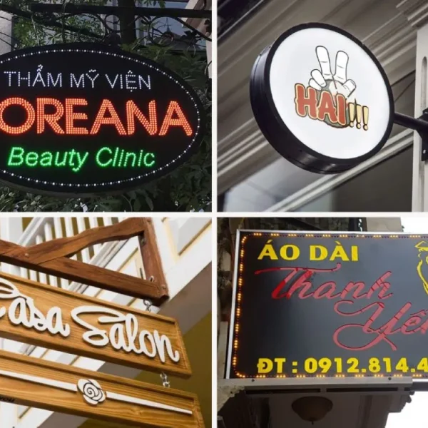 Bảng vẫy Chữ nổi Inox - Biển quảng cáo mặt gương cao cấp Bảng giá làm biển vẫy quảng cáo đẹp tại Quảng Cáo 24H