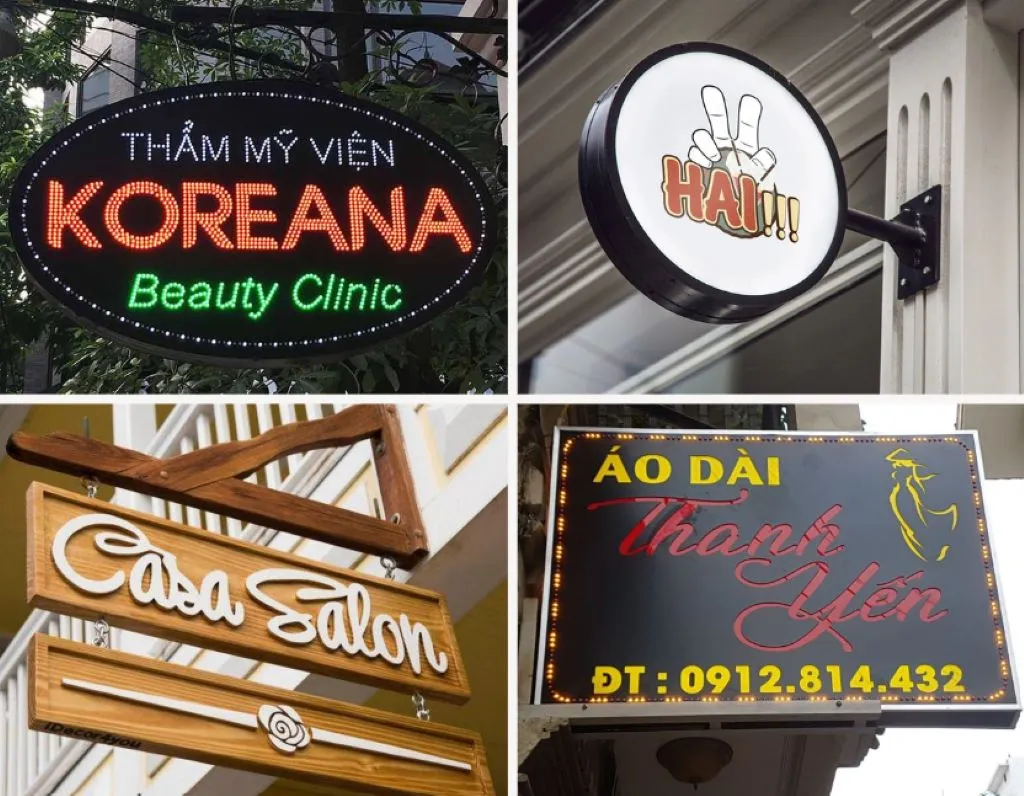 Bảng vẫy Chữ nổi Inox - Biển quảng cáo mặt gương cao cấp Bảng giá làm biển vẫy quảng cáo đẹp tại Quảng Cáo 24H