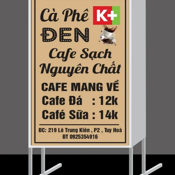 Bảng hiệu Cafe Vintage - Biển vẫy thiết kế cổ điển retro Bien Vay Quan Cafe Pho Bien Tai Quang Cao 24H 1