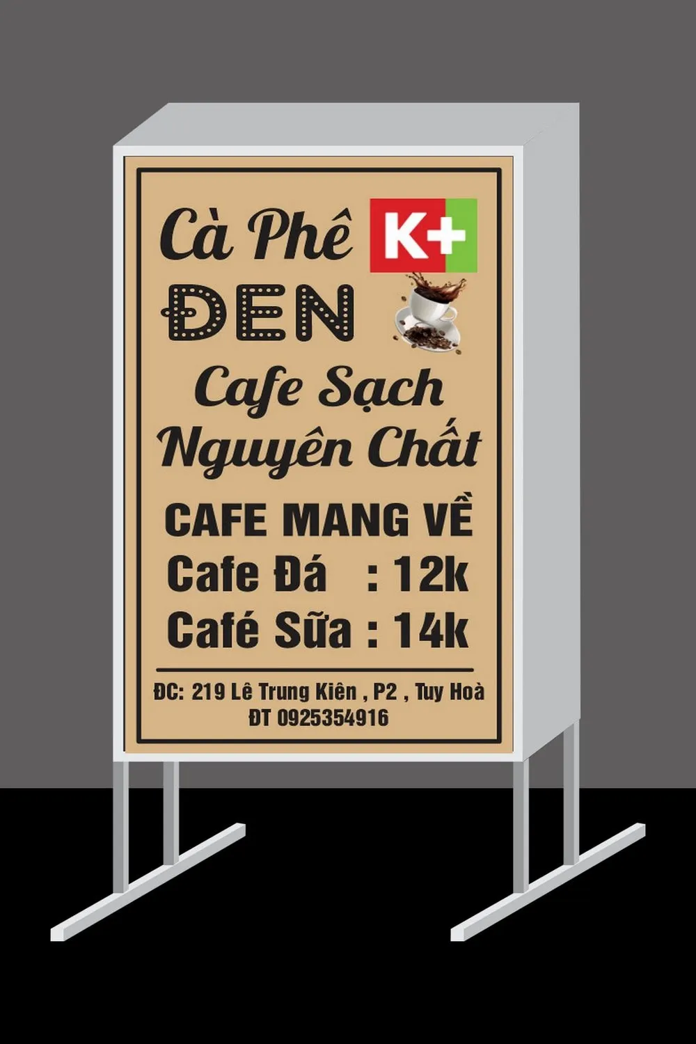 Bảng hiệu Cafe Vintage - Biển vẫy thiết kế cổ điển retro Bien Vay Quan Cafe Pho Bien Tai Quang Cao 24H 1
