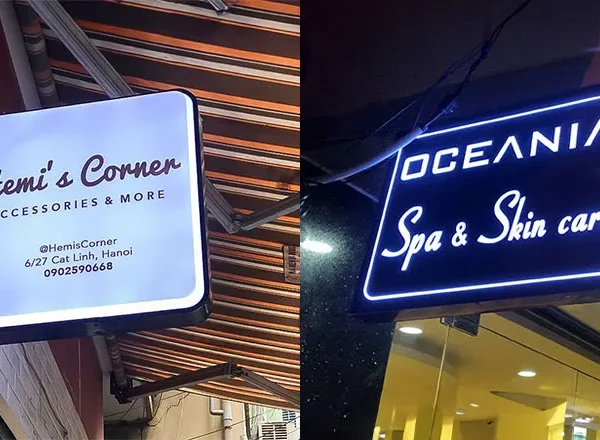 Biển vẫy vuông là hình thức quảng cáo ngoài trời có thiết kế độc đáo với cấu trúc hình vuông hoặc chữ nhật