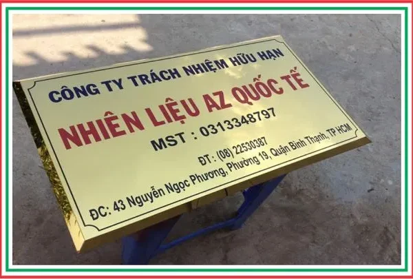 Biển Alu phủ Film PVC - Đa dạng màu sắc nhận diện thương hiệu Các loại biển công ty alu phổ biến tại Quảng Cáo 24H