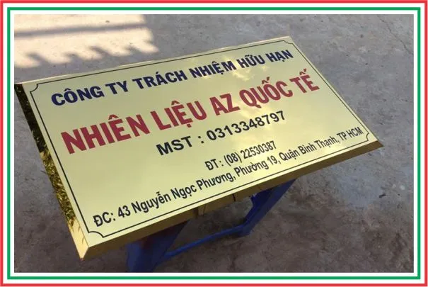 Biển Alu phủ Film PVC - Đa dạng màu sắc nhận diện thương hiệu Các loại biển công ty alu phổ biến tại Quảng Cáo 24H