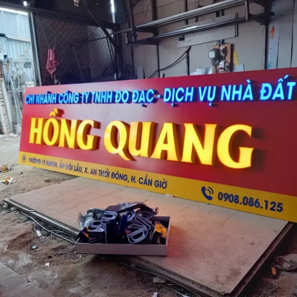 Dịch vụ làm biển công ty chữ nổi theo yêu cầu của Quảng Cáo 24H