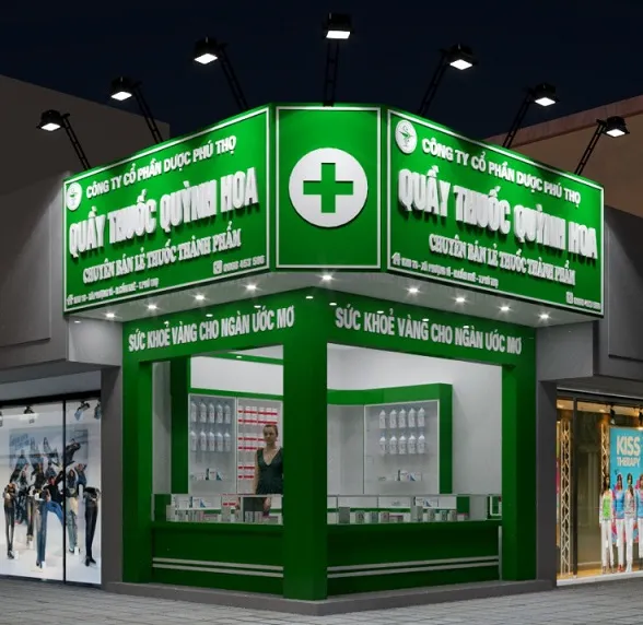 Biển hiệu Nhà thuốc Chữ Inox - Hắt sáng chân hiện đại Mau bang hieu nha thuoc bien hieu nha thuoc dep 4
