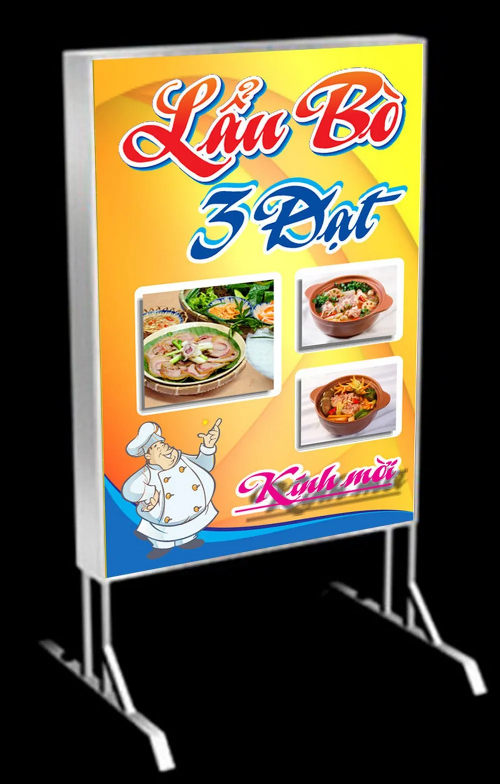 Hộp đèn Menu Buffet Lẩu nướng - In hình món ăn sắc nét Một số lưu ý khi sử dụng biển vẫy lẩu nướng
