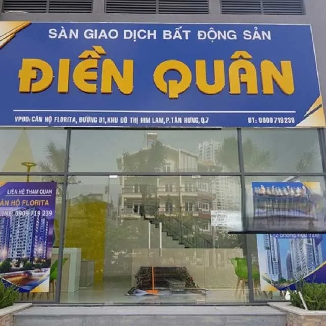 Bảng hiệu Bất động sản (Real Estate) - Chữ Alu sơn tĩnh điện Một số mẫu bảng hiệu công ty bất động sản đẹp