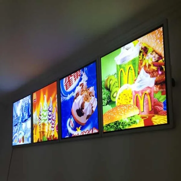 Tranh điện Lightbox siêu mỏng 2cm - LED nắp hít nam châm Quy trình đặt hàng làm biển led siêu mỏng tại Quảng Cáo 24H