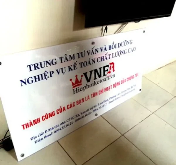 Chữ Mica đúc nguyên khối - Biển LED phát sáng mặt Quy trình làm biển công ty mica tại Quảng Cáo 24H