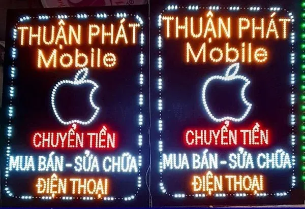 Biển vẫy Điện thoại Smartphone - Hộp đèn LED chuyên dụng Quy trình làm biển led vẫy điện thoại tại Quảng Cáo 24H