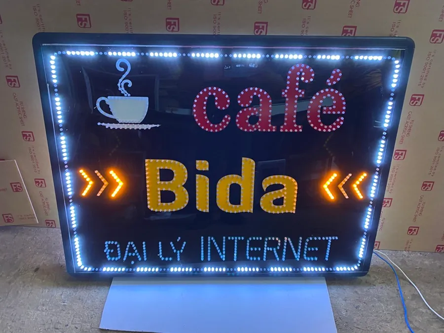 Bảng hiệu Bida (Billiards) - Biển vẫy LED xanh đặc trưng Quy trình làm biển vẫy bida chuyên nghiệp tại Quảng Cáo 24H