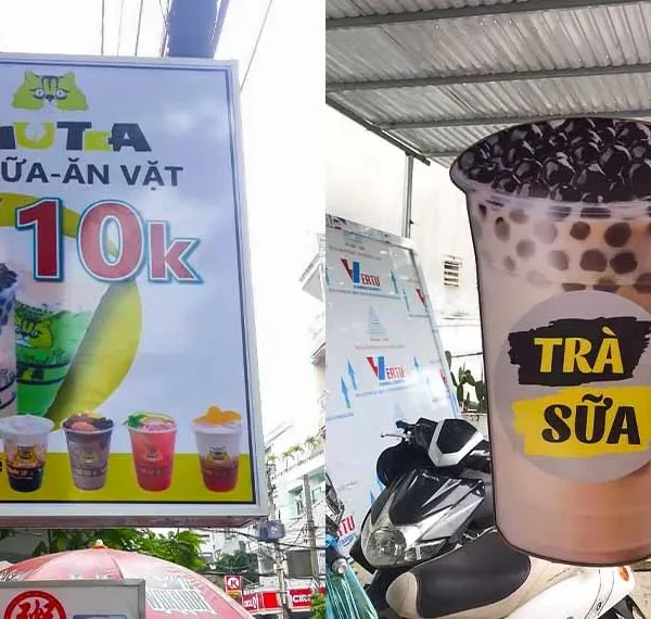Quy trình làm biển vẫy trà sữa chuyên nghiệp tại Quảng Cáo 24H