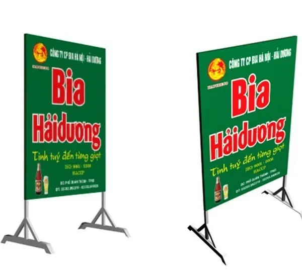 Biển hiệu có chân Standee - Khung sắt sơn tĩnh điện chịu lực Quy trình thiết kế và thi công biển vẫy có chân chuyên nghiệp