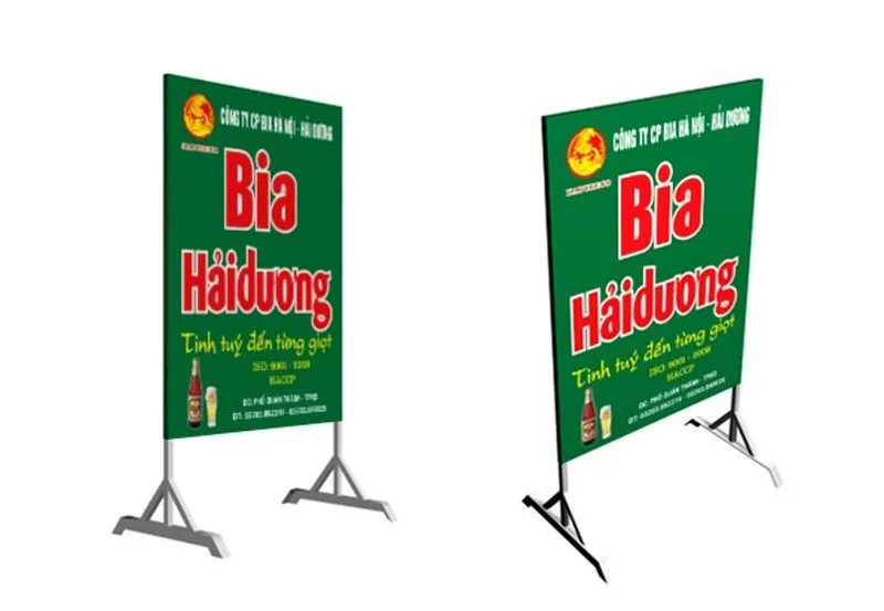 Biển hiệu có chân Standee - Khung sắt sơn tĩnh điện chịu lực Quy trình thiết kế và thi công biển vẫy có chân chuyên nghiệp