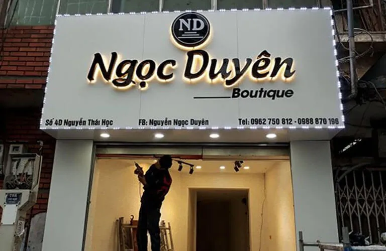 Mặt dựng Alu (Aluminium) - Bảng hiệu khung nhôm độ bền cao Bang Hieu Alu Dep 5