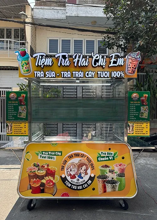 Hộp đèn Ly Trà sữa (Milk Tea) - Mô hình LED quảng cáo độc đáo Bảng Hiệu Trà Sữa