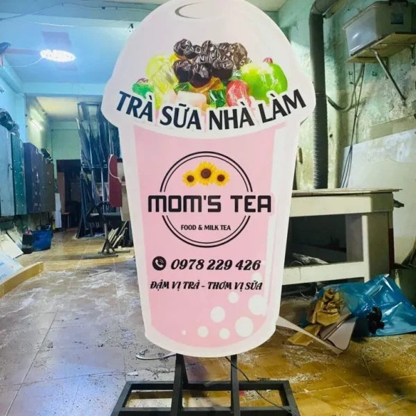 Hộp đèn Ly Trà sữa (Milk Tea) - Mô hình LED quảng cáo độc đáo Bí Quyết Thiết Kế Bảng Hiệu Trà Sữa Đốn Tim Khách Hàng