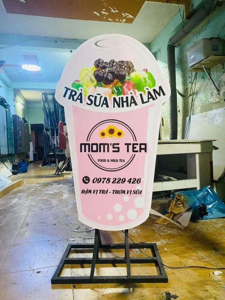 Hộp đèn Ly Trà sữa (Milk Tea) - Mô hình LED quảng cáo độc đáo Bí Quyết Thiết Kế Bảng Hiệu Trà Sữa Đốn Tim Khách Hàng
