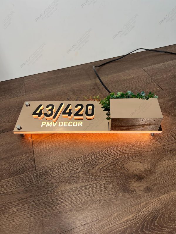 Biển số nhà Inox Mica - Thiết kế cao cấp hiện đại Bien so nha Bang so nha 10