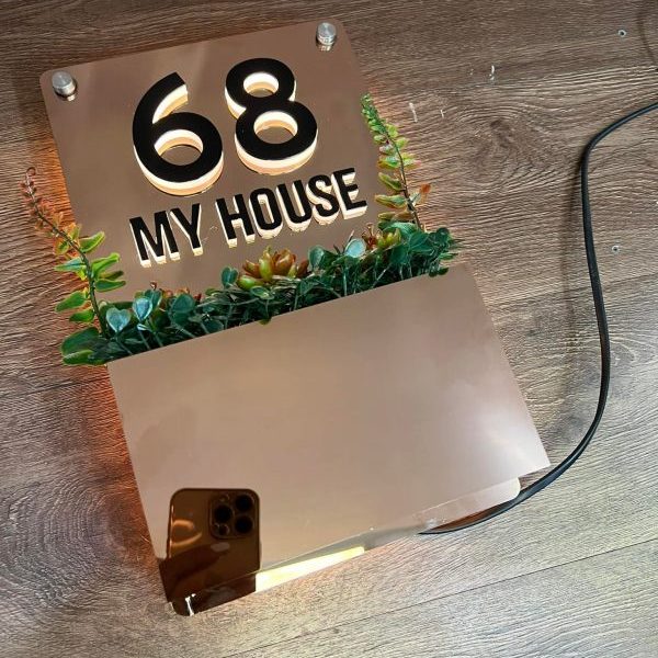 Biển số nhà Inox Mica - Thiết kế cao cấp hiện đại Bien so nha Bang so nha 18