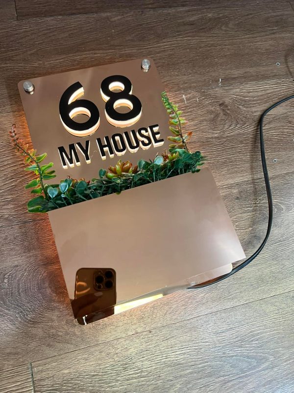 Biển số nhà Inox Mica - Thiết kế cao cấp hiện đại Bien so nha Bang so nha 18