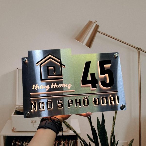 Biển số nhà Inox Mica - Thiết kế cao cấp hiện đại Bien so nha Bang so nha 20