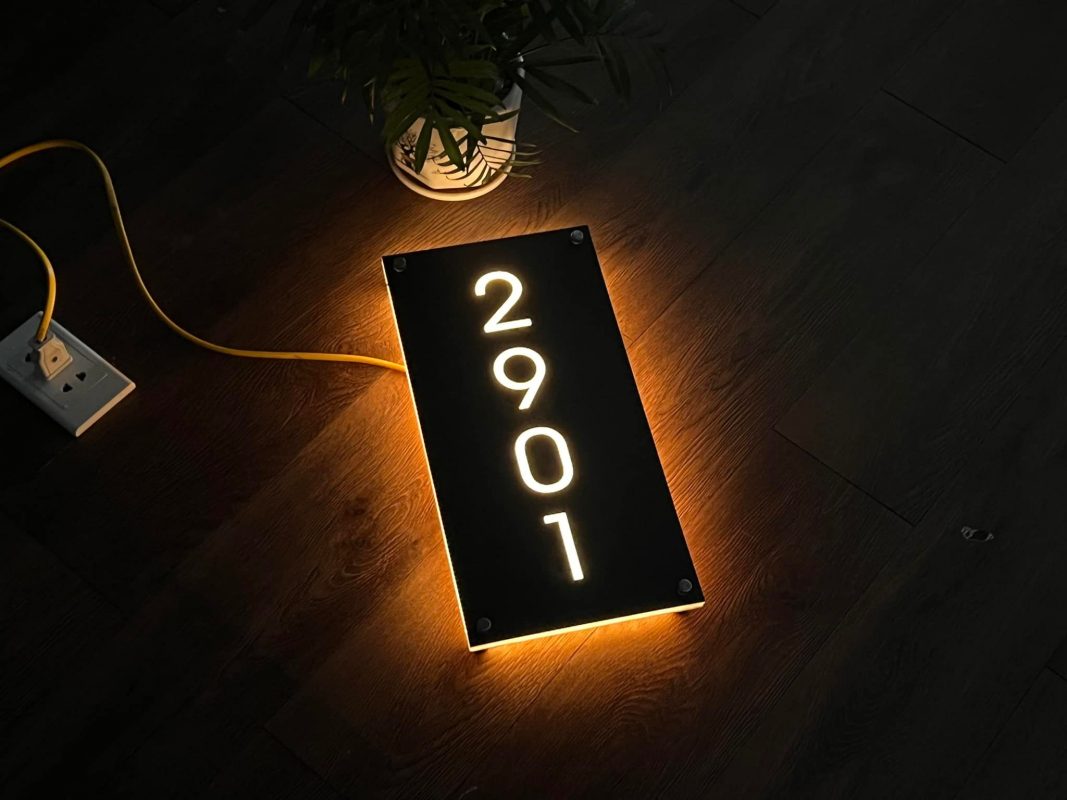 Biển số nhà Inox Mica - Thiết kế cao cấp hiện đại Bien so nha Bang so nha 21