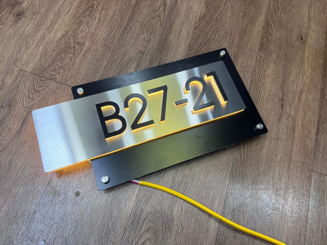 Biển số nhà Inox Mica - Thiết kế cao cấp hiện đại Bien so nha Bang so nha 7