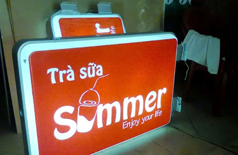Hộp đèn Ly Trà sữa (Milk Tea) - Mô hình LED quảng cáo độc đáo Các loại bảng hiệu trà sữa phổ biến trên thị trường