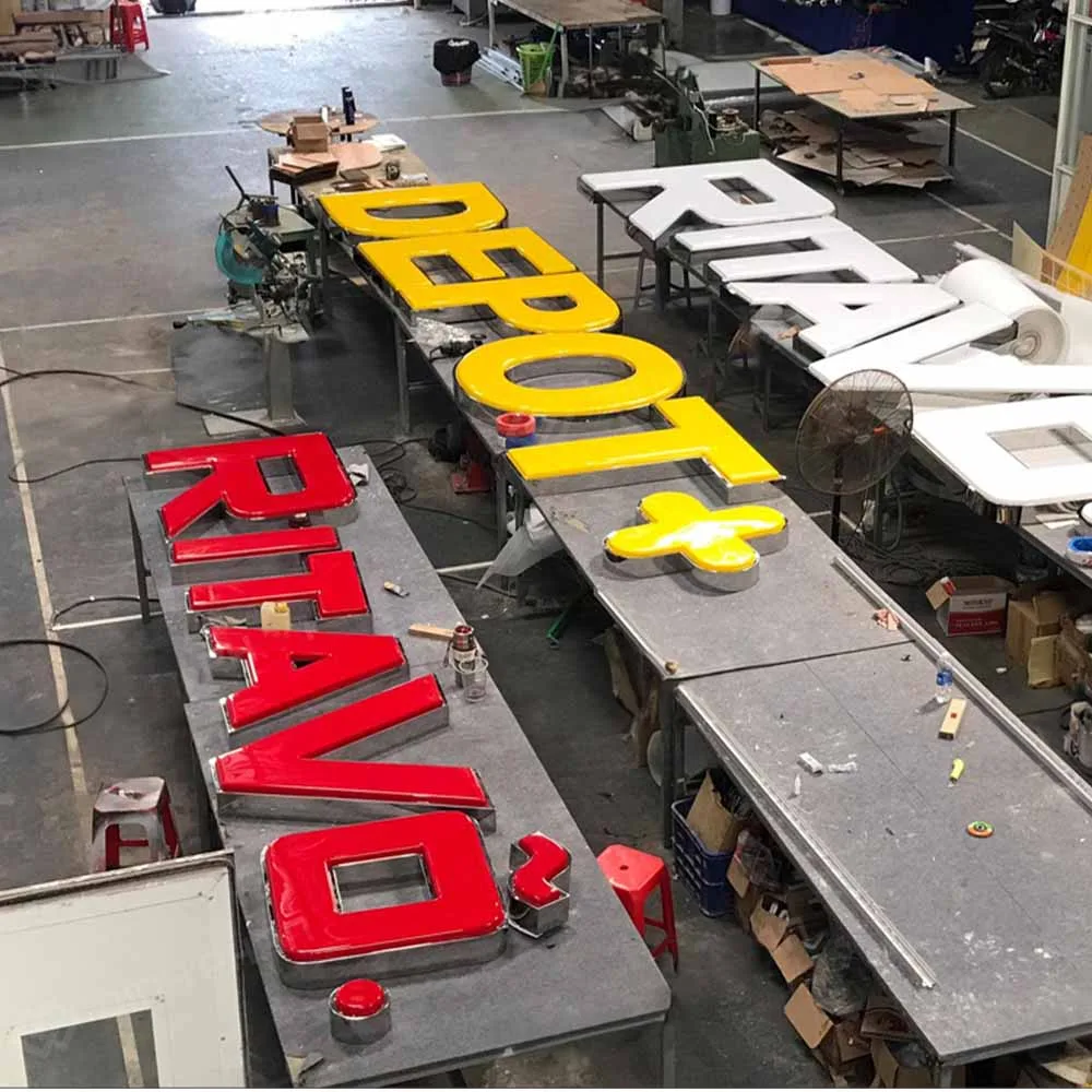 Gia công Chữ nổi Tổng hợp - Đa chất liệu (Mica, Inox, Alu) Chu Noi43 in.pro .vn