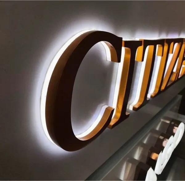 Chữ Inox Sáng chân (Led hắt) - Hiệu ứng ánh sáng hiện đại Chữ inox hắt sáng chân