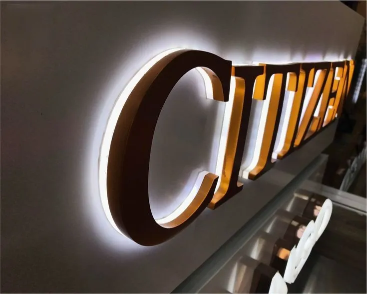 Chữ Inox Sáng chân (Led hắt) - Hiệu ứng ánh sáng hiện đại Chữ inox hắt sáng chân