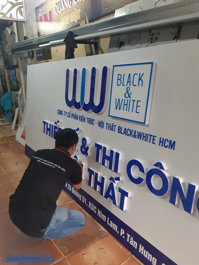 Chữ nổi Aluminium (Alu) - Gia công uốn chân bền đẹp Chữ nổi alu