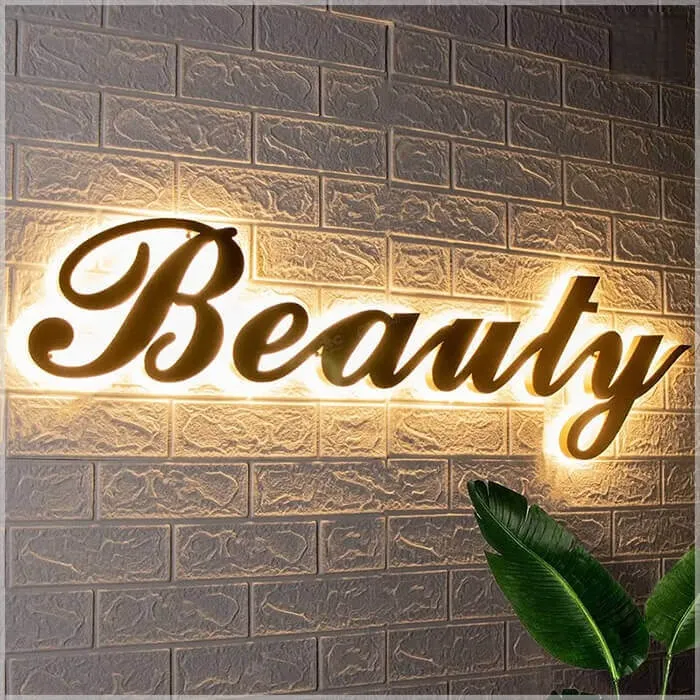 Chữ Inox Sáng chân (Led hắt) - Hiệu ứng ánh sáng hiện đại Dịch vụ làm chữ inox hắt sáng chân theo yêu cầu - Tùy chỉnh theo thương hiệu của bạn