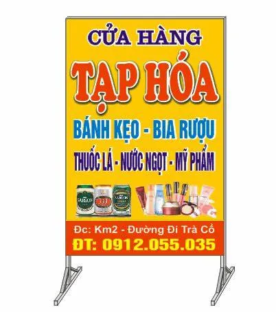 Mẫu bảng hiệu quán tạp hóa đẹp rẻ