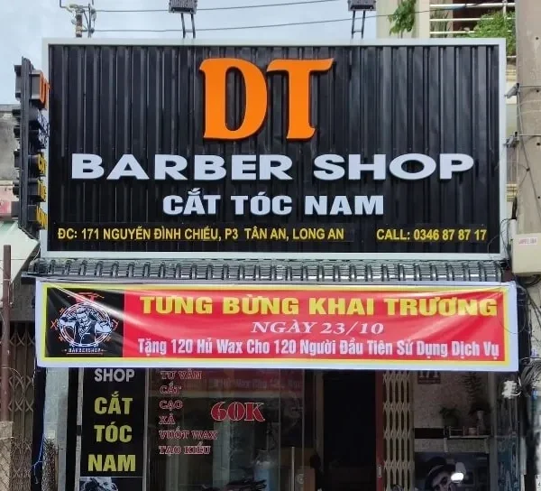 Biển hiệu Barber Shop - Phong cách Nam tính cổ điển Mau bien quang cao barber shop dep 2