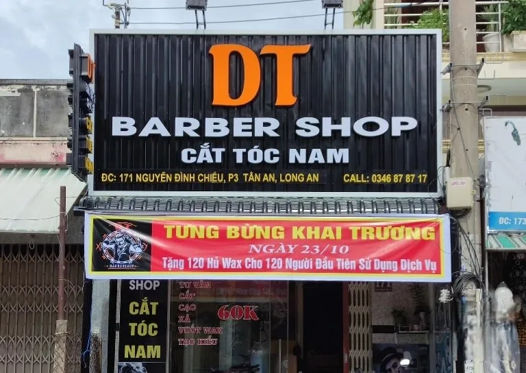 Biển hiệu Barber Shop - Phong cách Nam tính cổ điển Mau bien quang cao barber shop dep 2