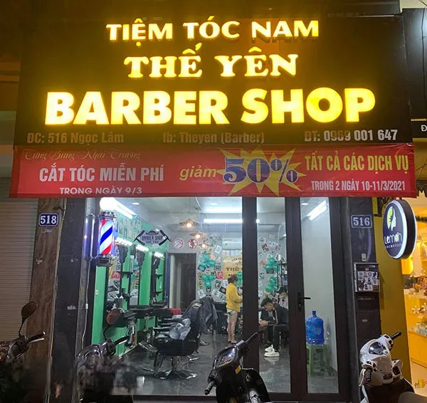 Biển hiệu Barber Shop - Phong cách Nam tính cổ điển Mau bien quang cao barber shop dep 3