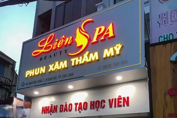 Quảng Cáo 24h áp dụng quy trình sản xuất bảng hiệu spa chuyên nghiệp