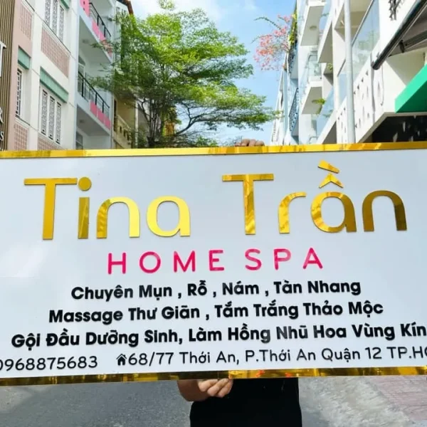 Biển hiệu Spa & Massage - Chữ nổi LED hắt sáng sang trọng Quảng Cáo 24h cam kết mang đến sản phẩm biển quảng cáo spa chất lượng cao