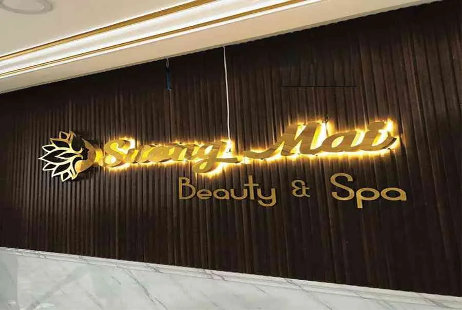Biển hiệu Spa & Massage - Chữ nổi LED hắt sáng sang trọng Quảng cáo 24h cung cấp đa dạng các loại biển quảng cáo spa với nhiều chất liệu khác nhau