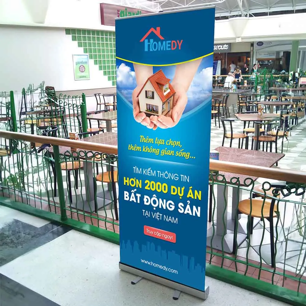 Banner Standee Treo tường - Ấn phẩm quảng cáo sự kiện Quảng Cáo 24h tự hào là đơn vị cung cấp dịch vụ in banner giá rẻ tại tphcm