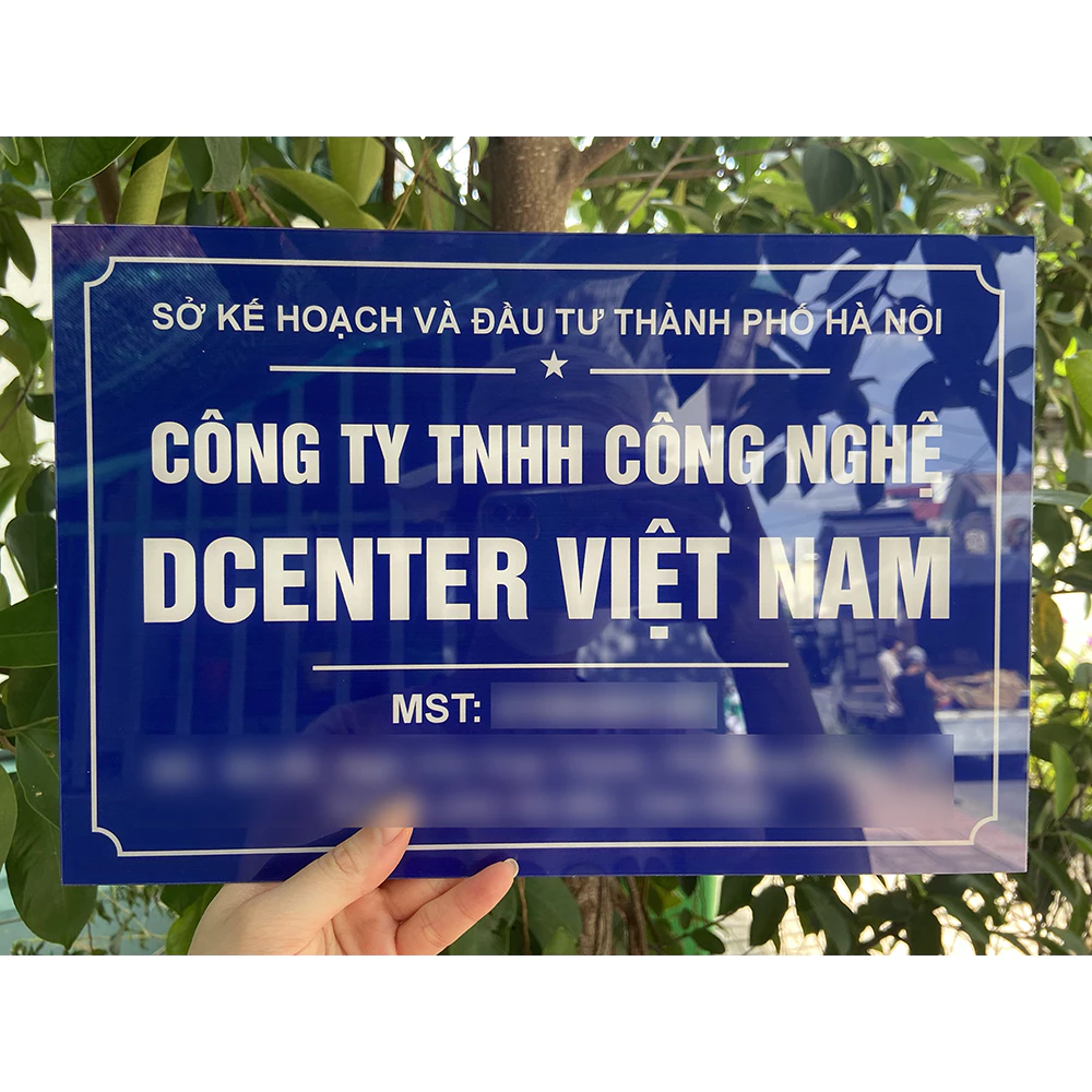 Bảng công ty biển hộ kinh doanh mica in UV cao cấp siêu bền chống phai màu (tặng kèm băng keo 2 mặt). BCT-QC24H007 vn 11134207 820l4