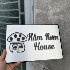 Biển Số Nhà Alcorest Bạc Xước Số Nổi – BSN-QC24H001