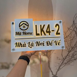 Biển Số Nhà Decor Có Đèn LED Ấn Tượng – BSN-QC24H007