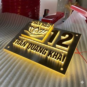 Alternative view of Biển Số Nhà Decor Ấn Tượng - Có đèn LED 25x45cm