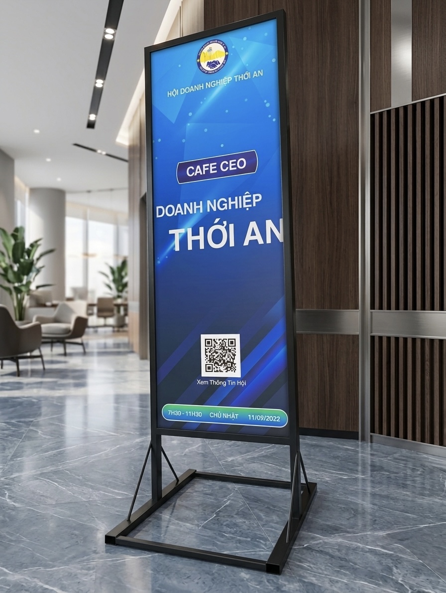 Standee Chân Đứng 2 Mặt Khung Sắt - Giá Rẻ Tận Xưởng TP.HCM